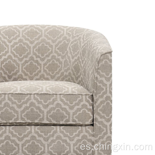 Venta al por mayor beige múltiples telas de tela giratoria sillón de acento